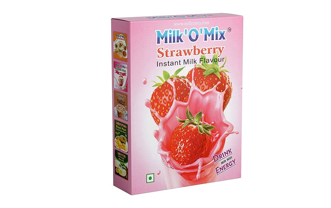 Milkomix Strawberry Instant Milk Flavour Drink Milk  with Energy   Pack  150 grams